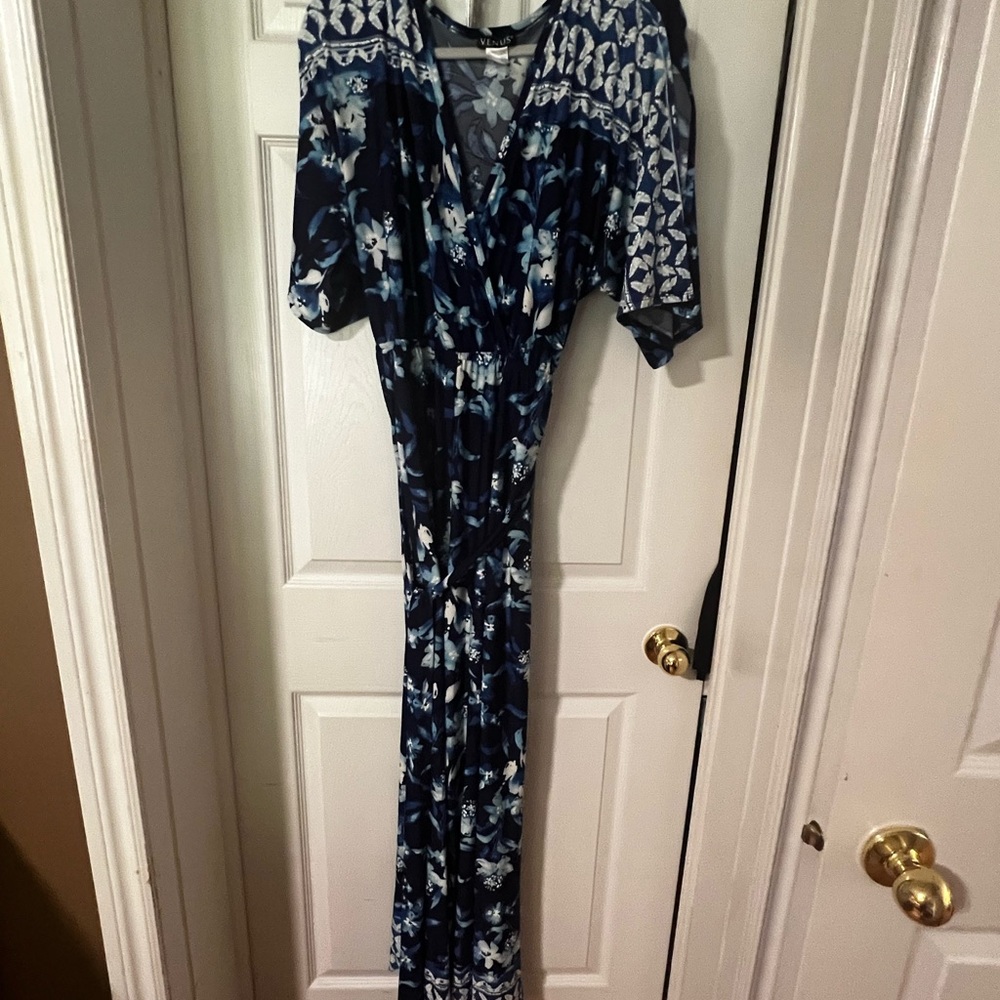VENUS Blue and White jump suit